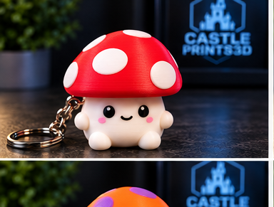 3D Mushroom Keychain