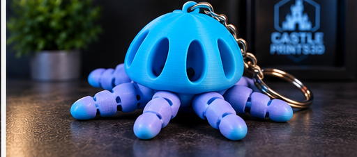 3D Octopus Keychain