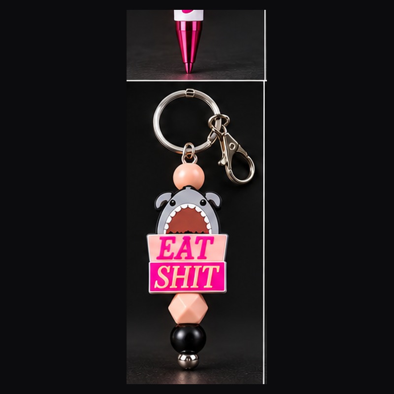 Shark Humor Keychain